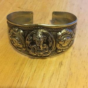 Thai silver Buddha cuff